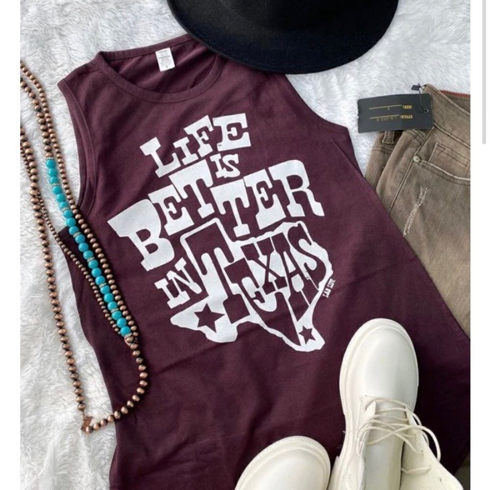 Life is better in Texas tank top